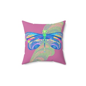 dragonfly pillow - indoor decorative pillow