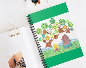 megan&#39;s campscape - 8 x 6 ruled line spiral notebook