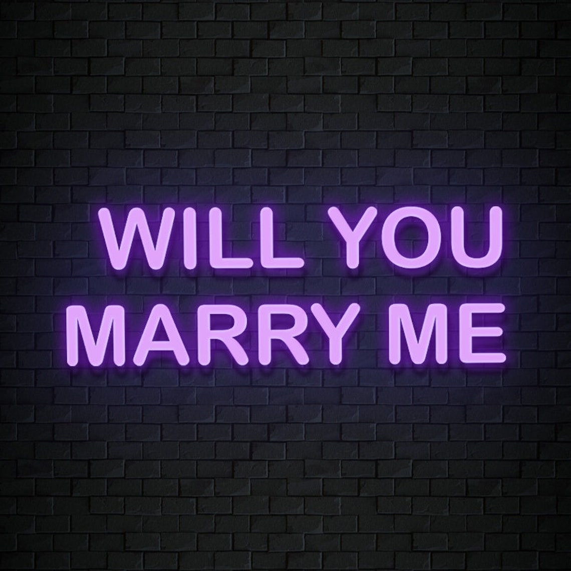 Will You Marry Me 50 x 17.86 cm Neon Sign Custom Love Neon Etsy