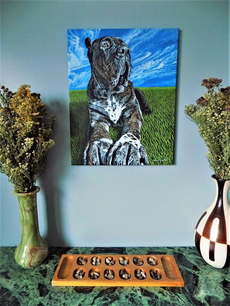 Pet Memorial Painting, Acrylic on Canvas, 16 X 20 Etsy