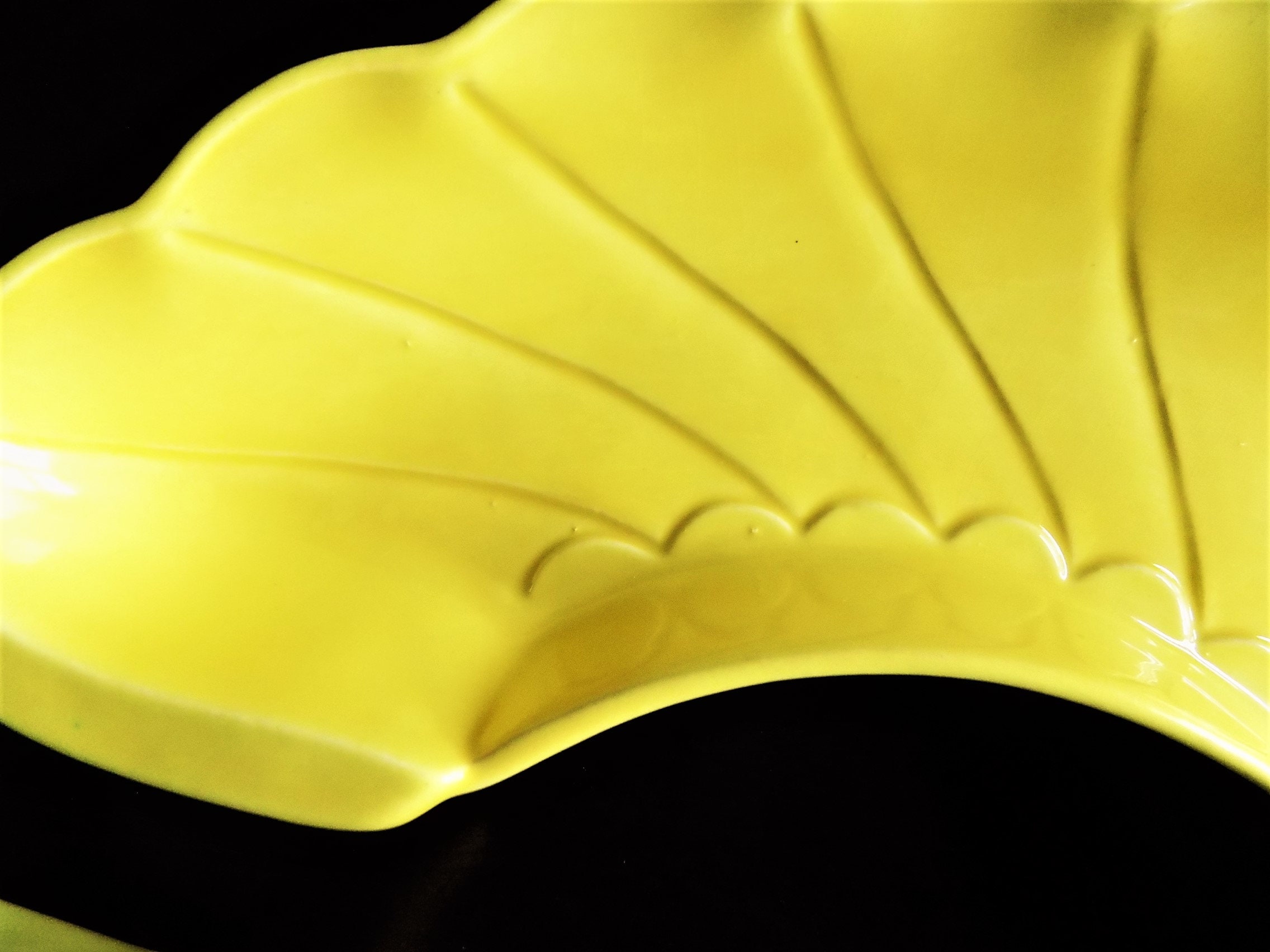 3 Lazy Susan Plates Mid Century Serving Dishes Pale Mustard Etsy