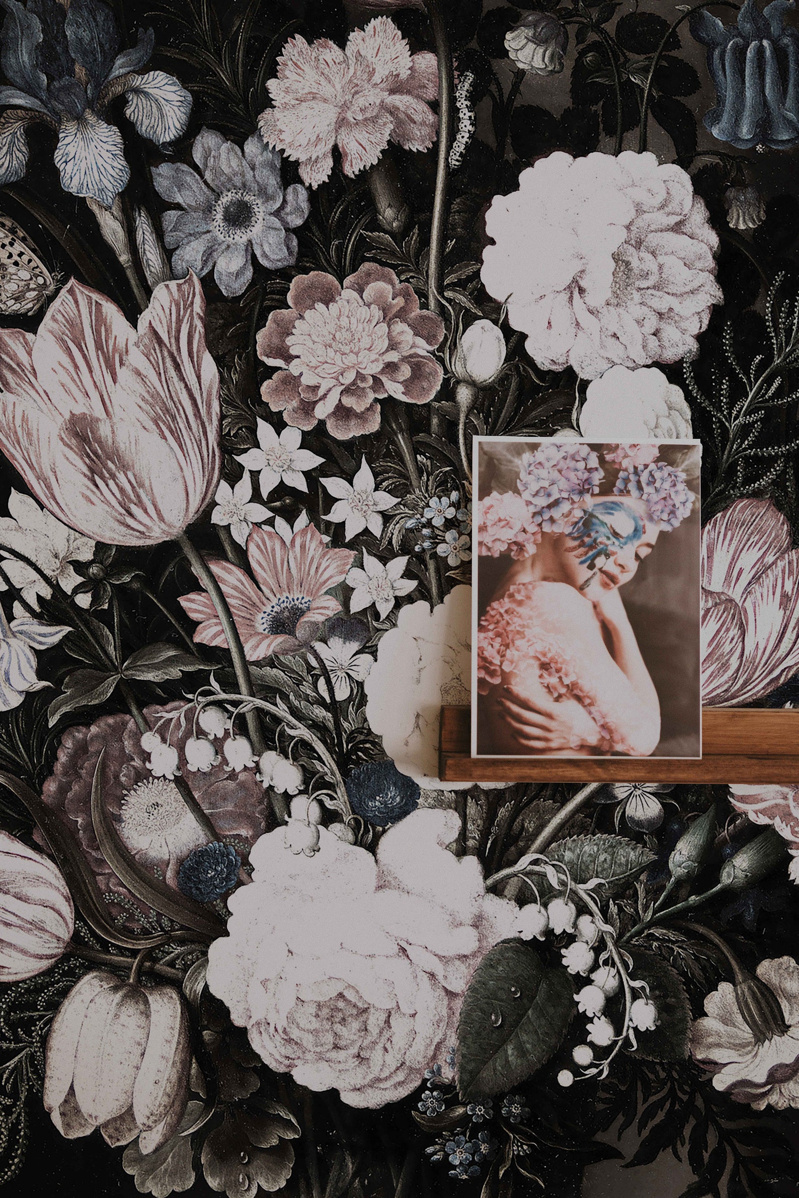 Vintage Floral Wall Mural Floral Wallpaper Self Adhesive Etsy