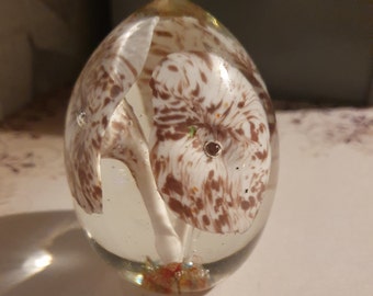 Vintage Glass Art Paperweight