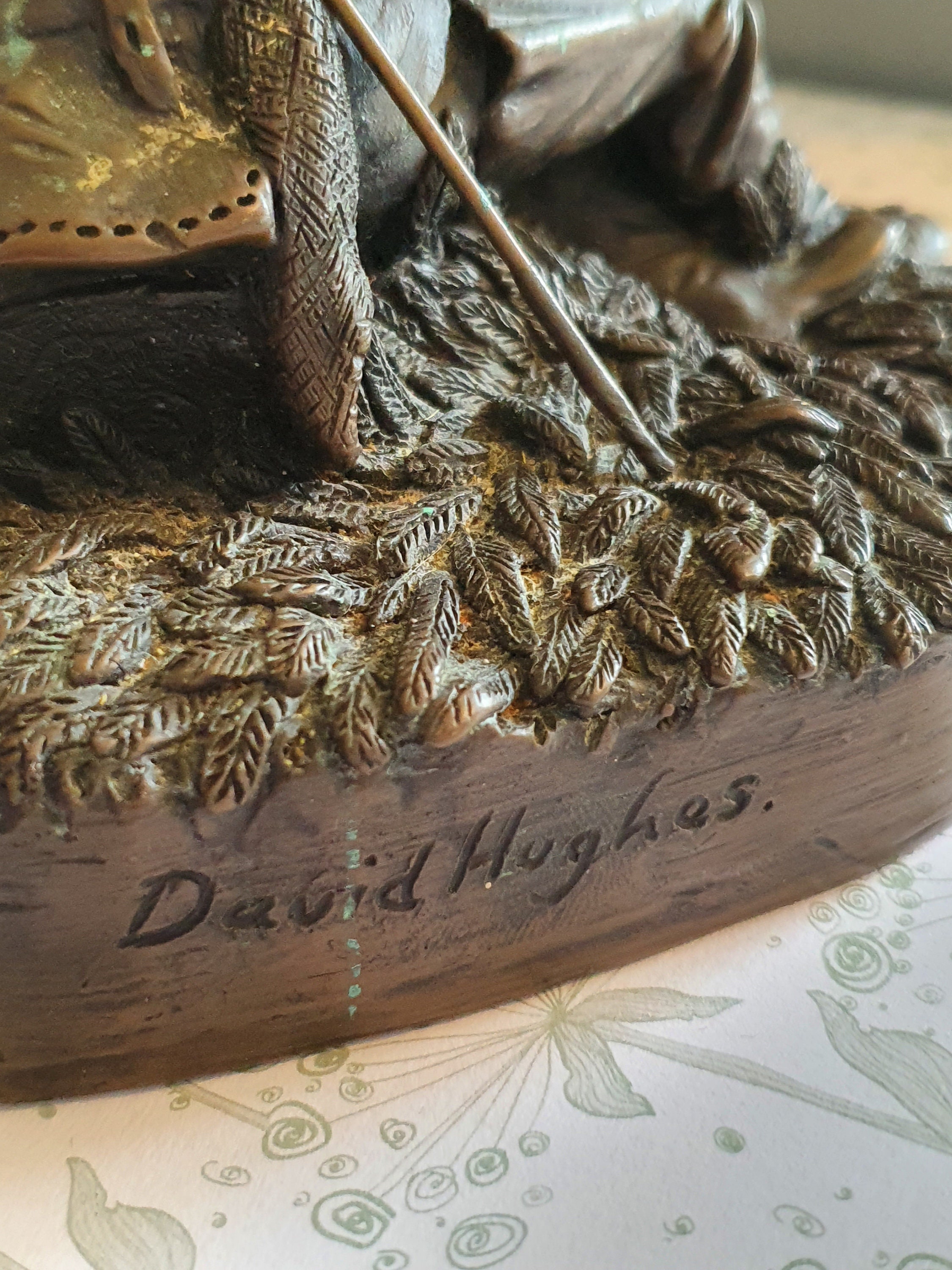 Vintage Bronze Sculpture Change of Fly David Hughes Etsy