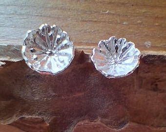 Handmade Fine Silver Poppy Seed Studs: Nature Lover Earrings