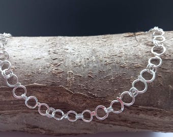 Handmade Sterling Silver Figure 8 Necklace - Recycled Silver