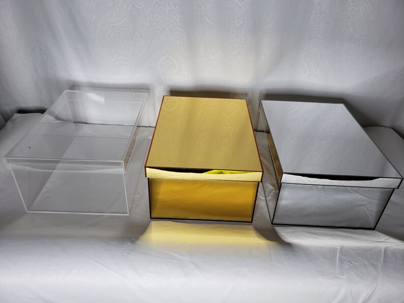 Acrylic sneaker box/mirror gift box Etsy
