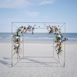 Square wedding arch, rectangular metal arch, backdrop arch, geometric wedding arch, modern wedding arch, beach wedding arch, romantic arch