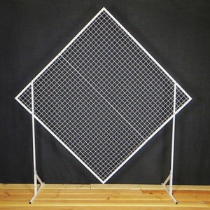 2 in 1 Square and Rhombus wedding arch with grid, iron arch, wedding decoration, wedding backdrop , wedding arch, diamond arch with grid