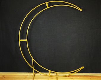 Moon wedding arch, crescent moon, wedding arch wedding decoration, metal arch, gold color arch, ceremony arch, wedding centerpieces