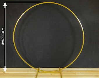 Round metal wedding arch, Iron round arch, ring arch, circle wedding arch, wedding decor, flower arch, ceremony arch, gold wedding arch