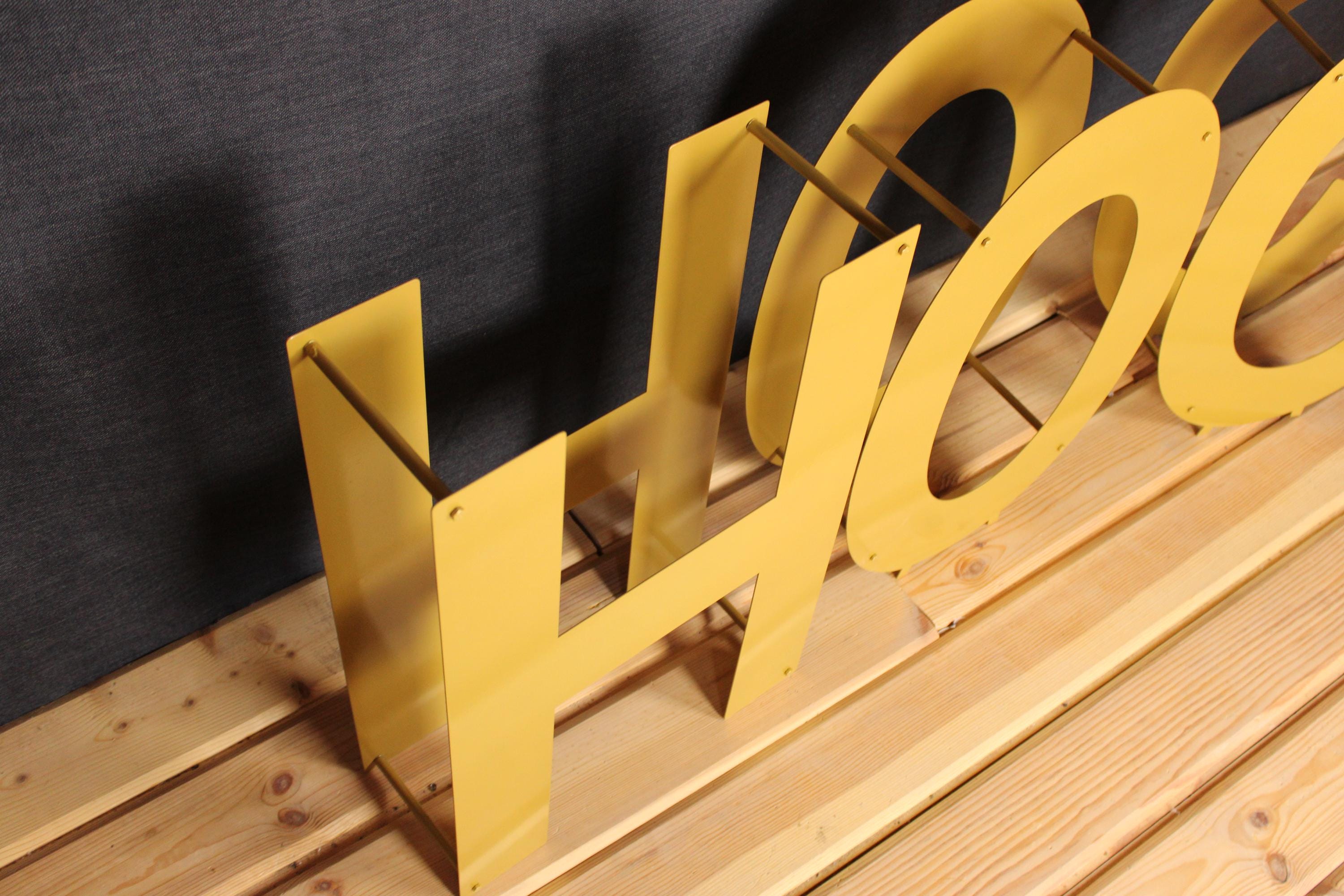 Big Metal Letters, Handmade Wedding Decor, Collapsible Alphabet Number ...