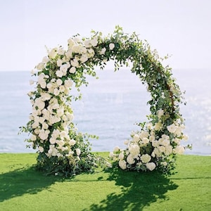 Round passable arch , wedding round arch, passable iron arch, ceremony arch, boho wedding arch, wedding arbor, ring wedding arch, full moon