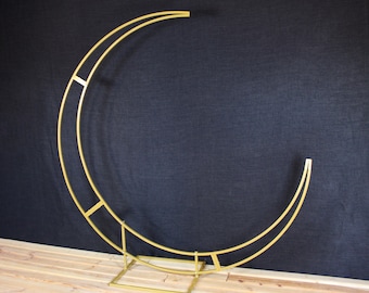 Crescent Moon Wedding Arch, Metal Backdrop, Party Decor