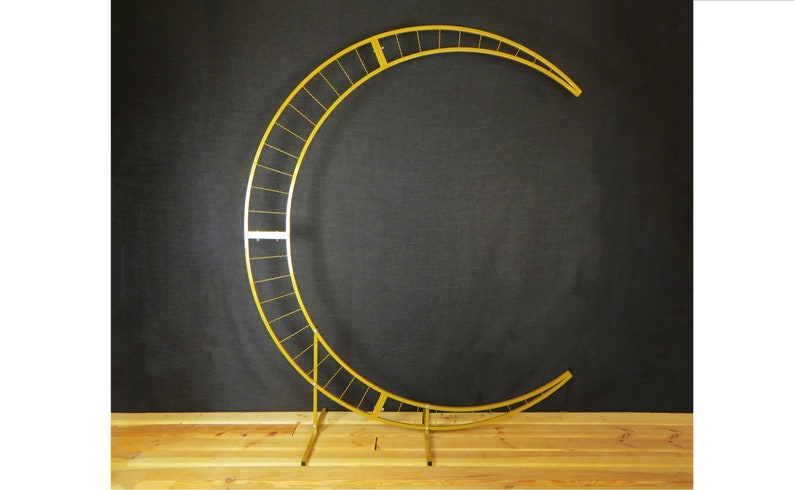 Crescent Moon Wedding Arch, Iron Floral Backdrop Decoration - Etsy