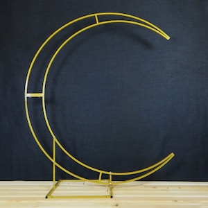 Wedding arch, moon wedding arch, wedding decoration, metal arch, gold color arch, boho wedding arch, ceremony arch