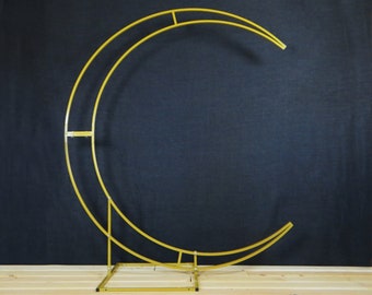 Wedding arch, moon wedding arch, wedding decoration, metal arch, gold color arch, boho wedding arch, ceremony arch