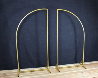 Handmade Metal Wedding Arch Stands, Oval Backdrop Decoration (Set of 2)
