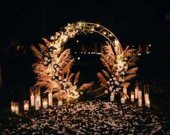 Double round arch,  wedding arch, flower arch, round arch, moon arch, wedding decor, circle arch, wedding round backdrop
