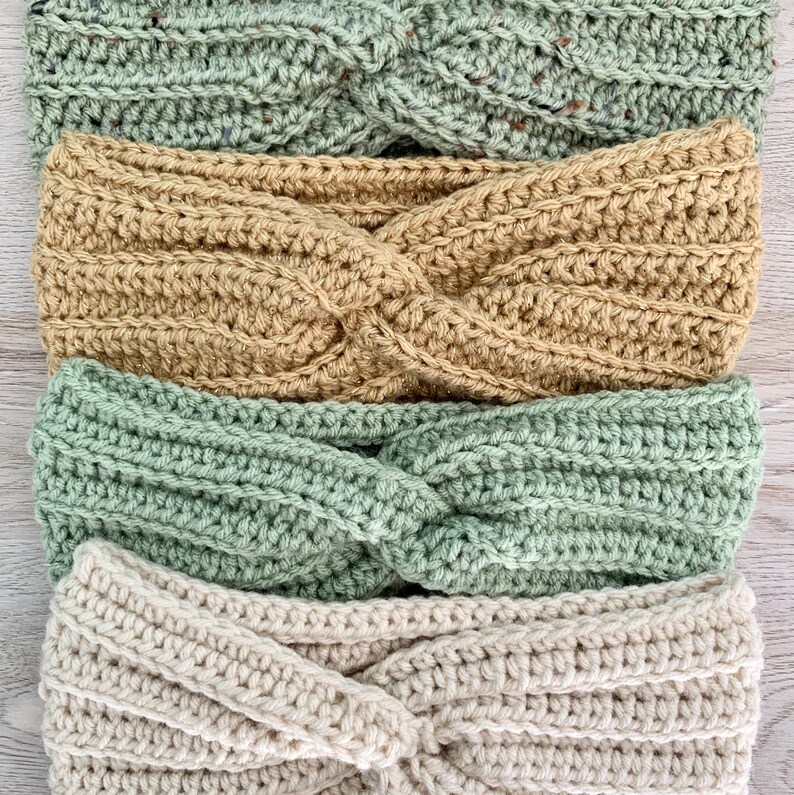 Stocking Stuffer Ear Warmer Ear Warmer Twist Headband Chunky Head Crochet Ear Warmer Ear Warmers