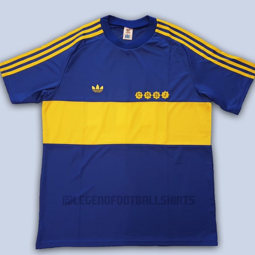 BOCA JUNIORS 1981 Shirt Retro #10 Diego MARADONA Vintage Fußball Trikot 