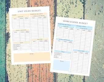 Homeschool Budget Planner Homeschool Planner Printables Printable PDF ...