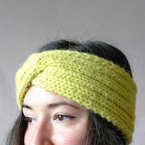 Knit Headband Women, Knitted Headband, Twisted Ear Warmer, Winter Headband, Winter Headwrap, Gift for her, Messy Bun Hat, Handmade headband