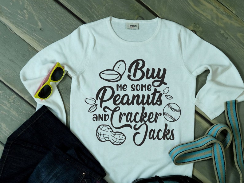 includes svg, png, dxf, eps, jpg file formats buy me some peanuts and cracker jacks file for cutting and sublimation print