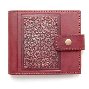 Custodia per portafoglio in vera pelle naturale in vera pelle Portafogli da uomo in vera pelle Bifold con porta carte Flip-UP per uomo