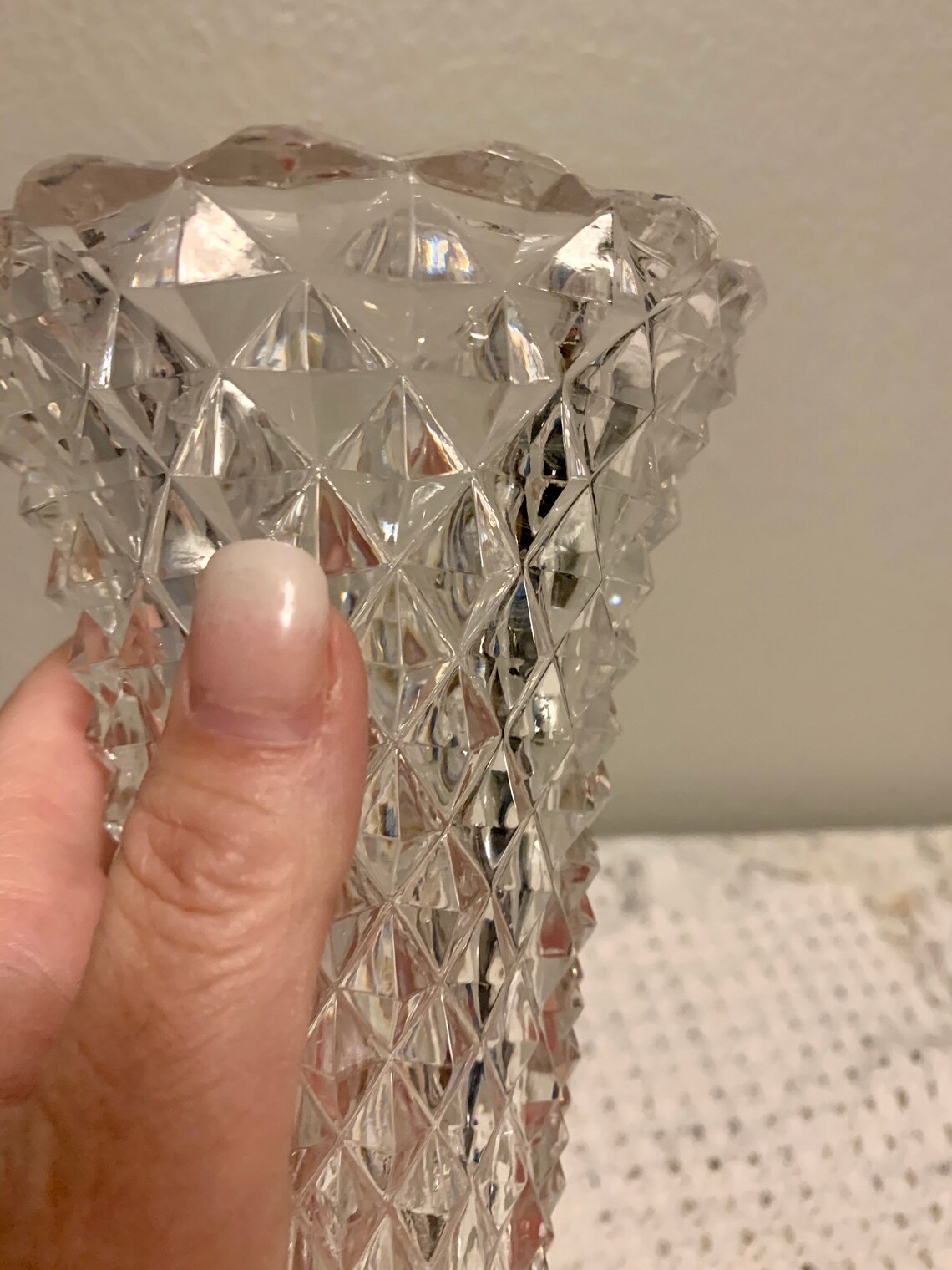 Vintage Princess House Lead Crystal trumpet Vase with Clear Etsy