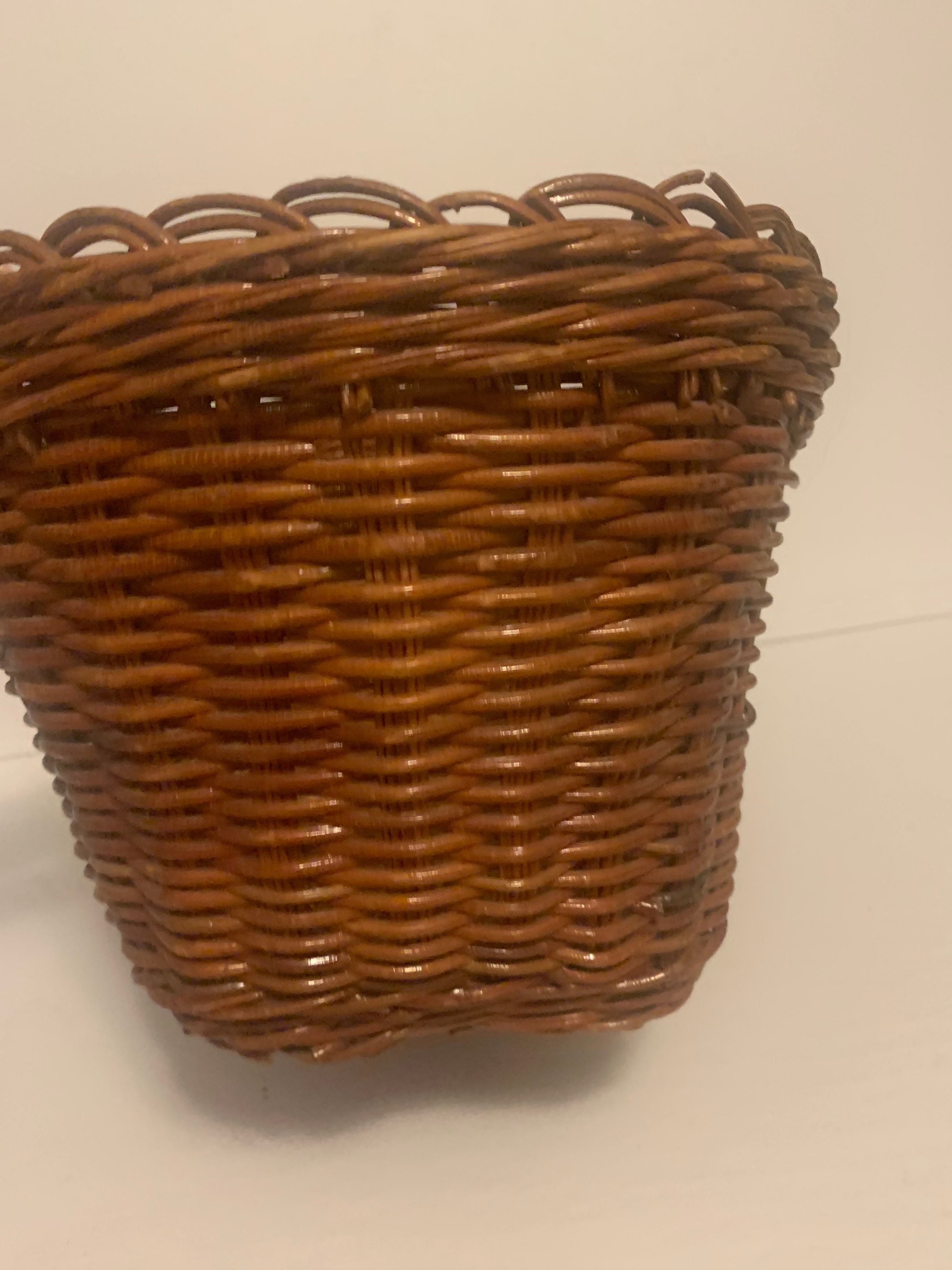 Vintage wicker basket with handles vintage gathering style Etsy