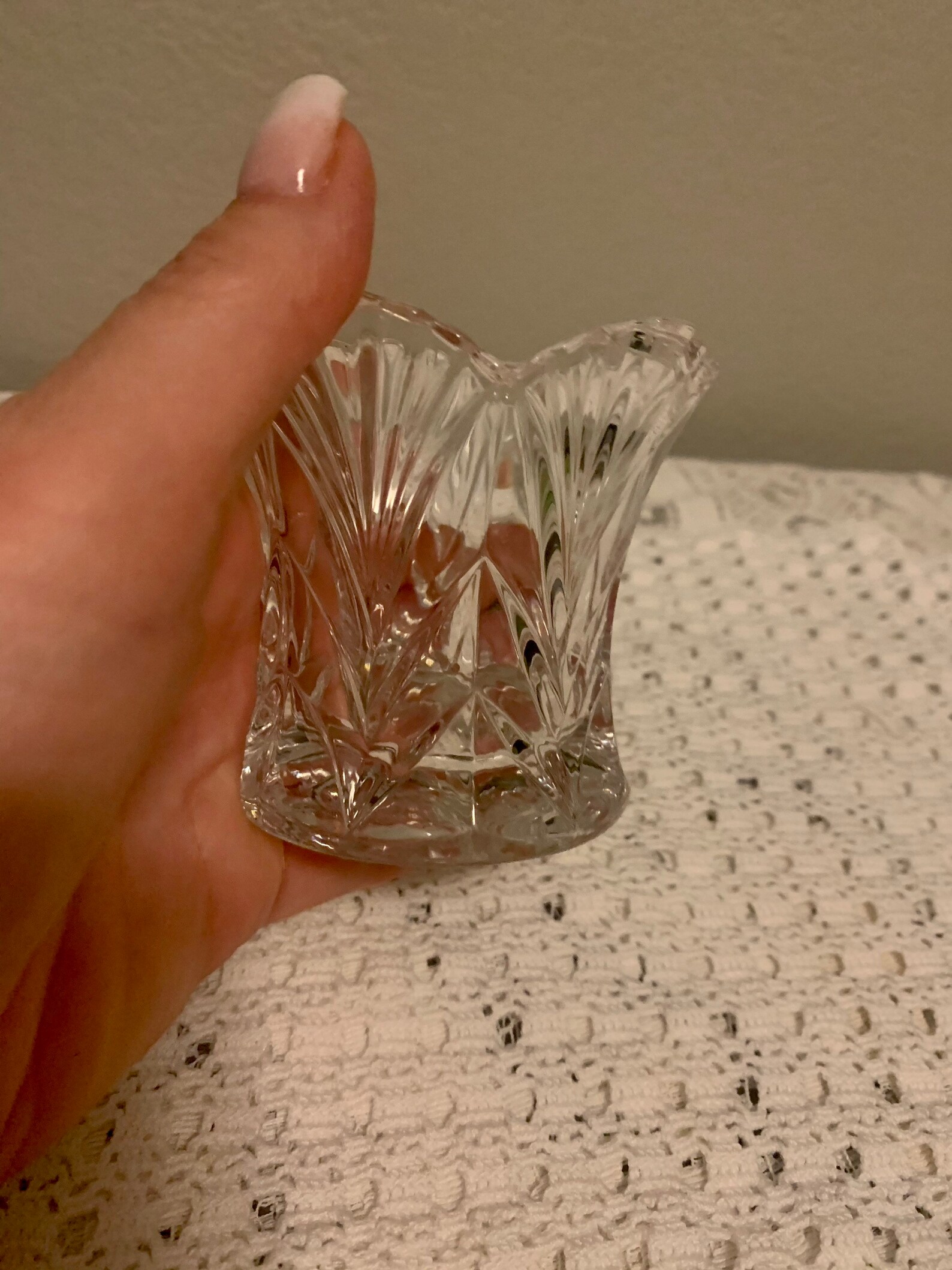 Vintage Noritake 24 Full Lead Crystal Vase / Candle Holder Etsy