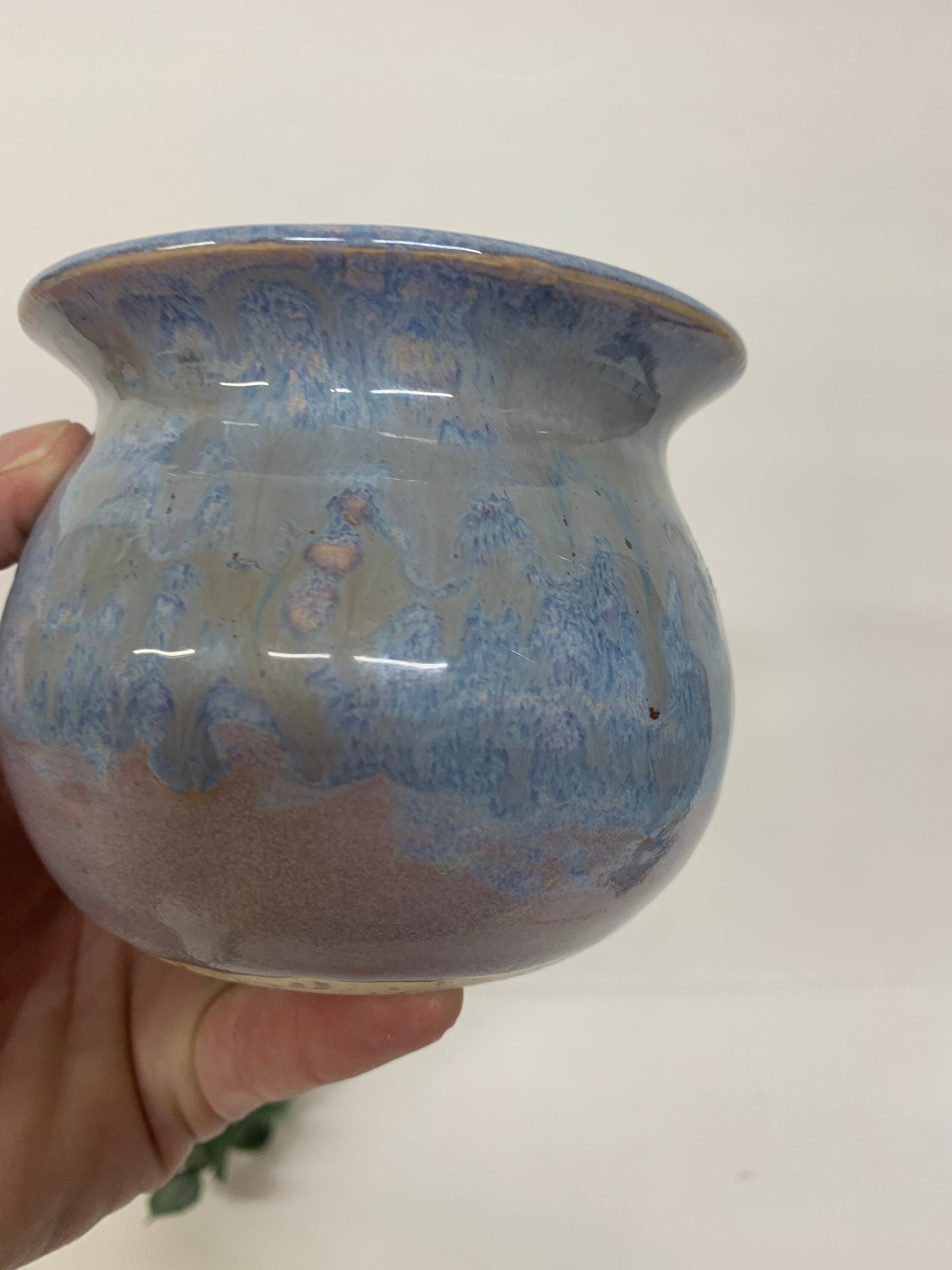 Vintage signed studio pottery trinket dish pottery succulent Etsy