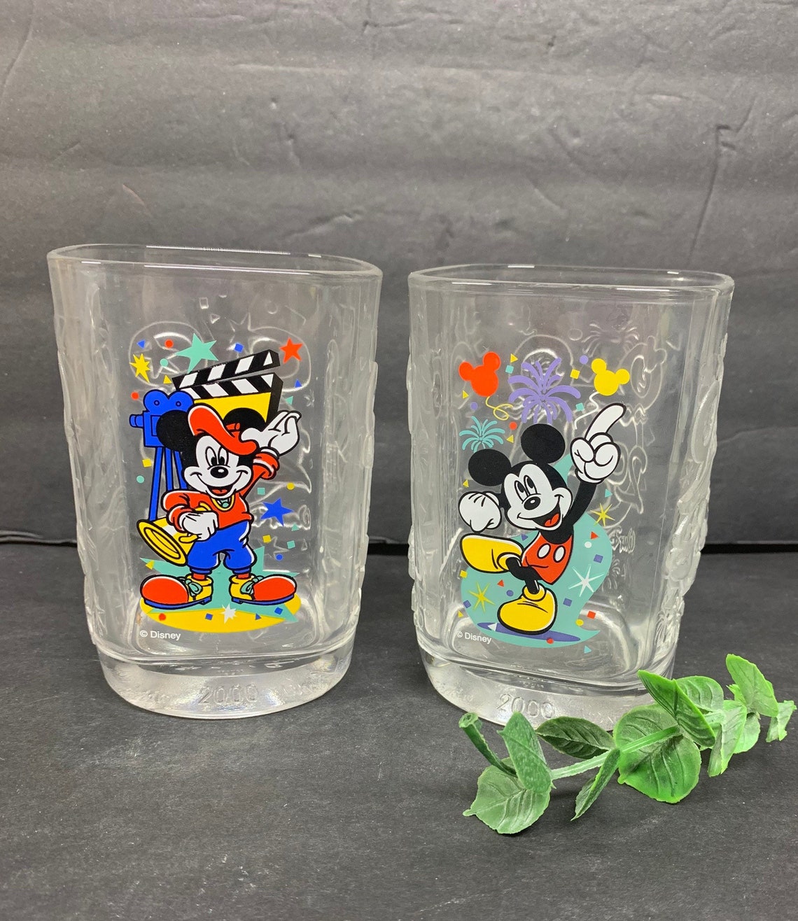 Vintage Disney World/McDonalds Glass Cups Magic Kingdom & Etsy