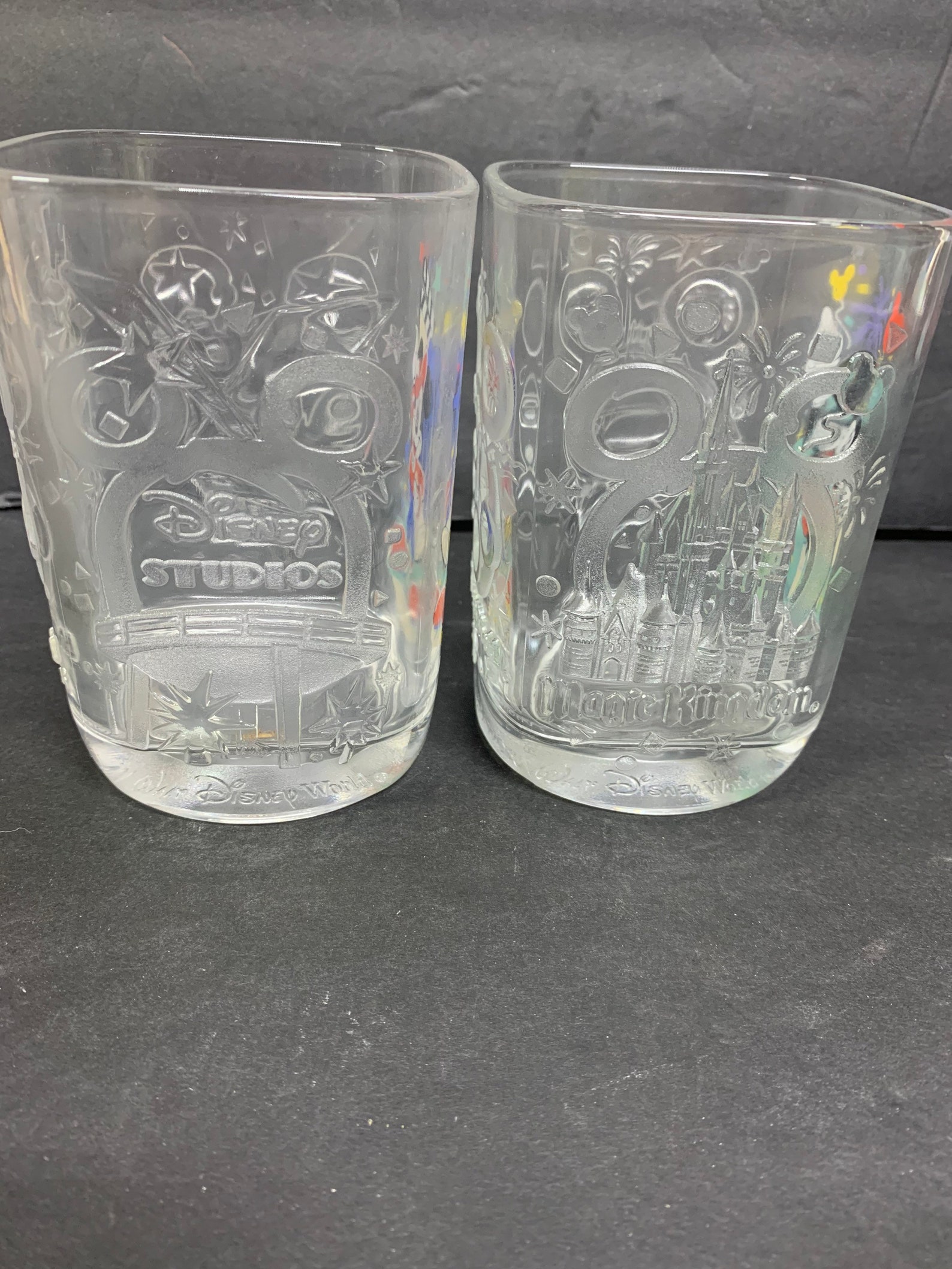 Vintage Disney World/McDonalds Glass Cups Magic Kingdom & Etsy