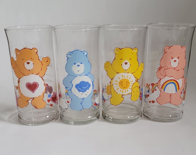 1980s Care Bears Glasses from Pizza Hut