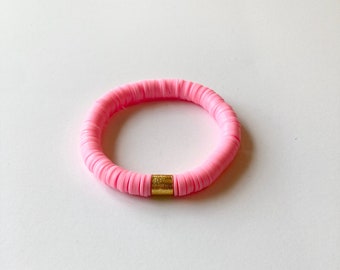 Bubblegum Pink African Vinyl bracelet