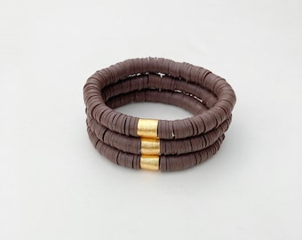 Dark Espresso African Vinyl bracelet
