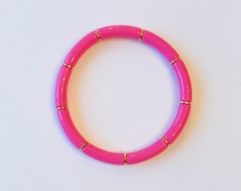 4mm skinny acrylic bracelet in fuchsia