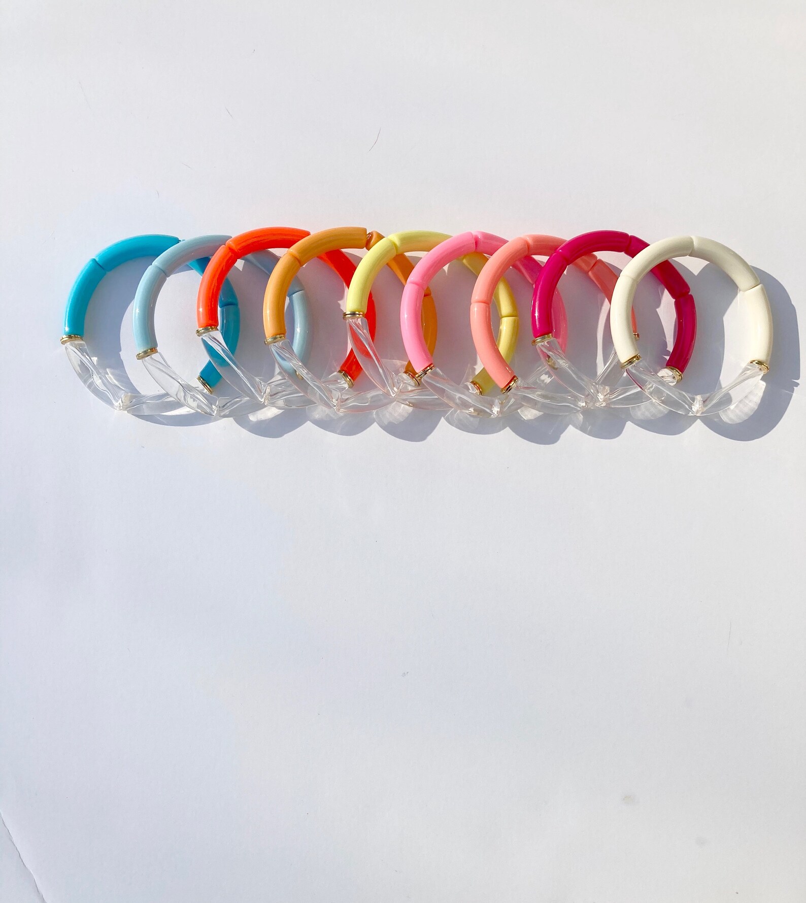 The Cabo bracelet-skinny bamboo acrylic bracelet | Etsy