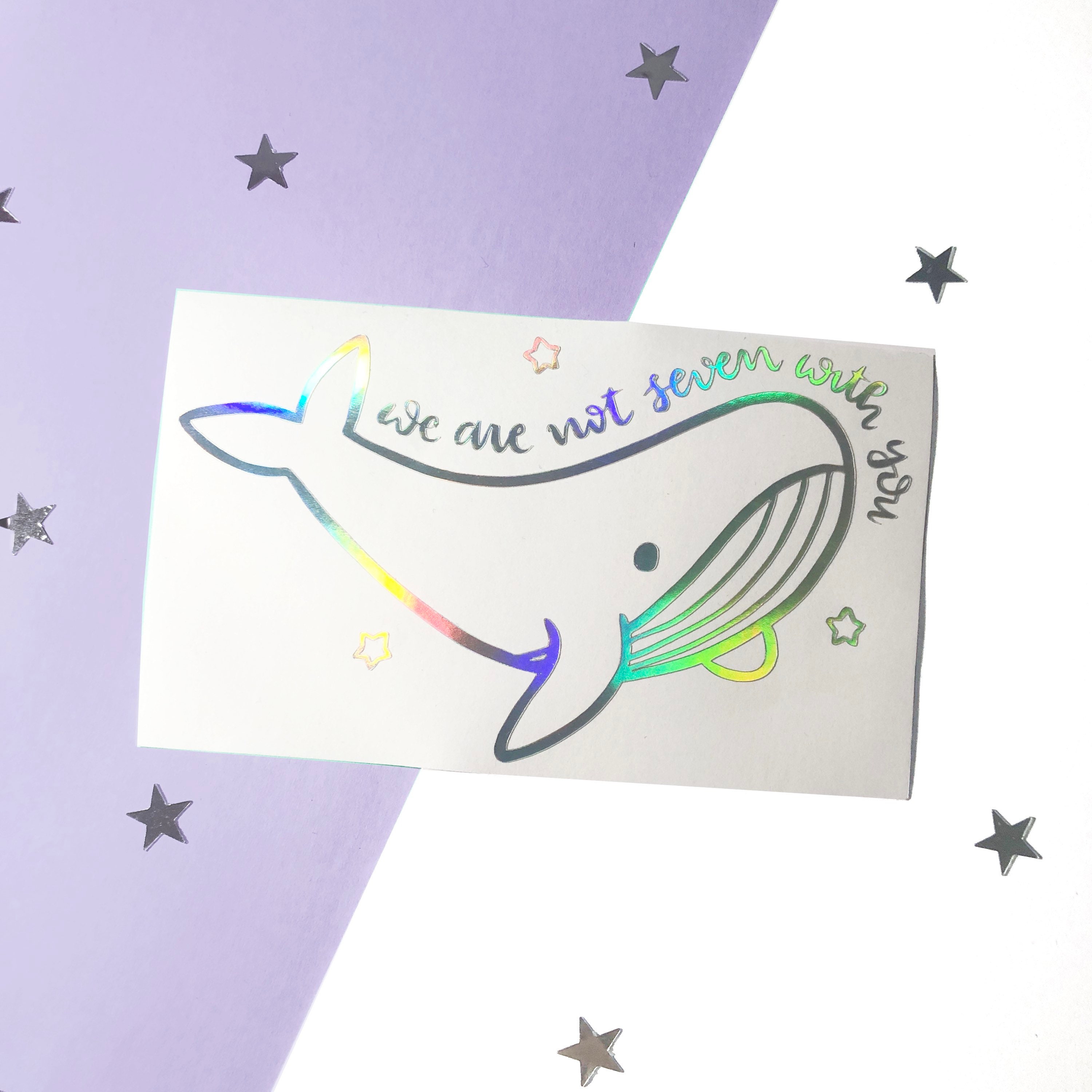 BTS Whale Holographic Vinilo pegatina Whalien Etsy
