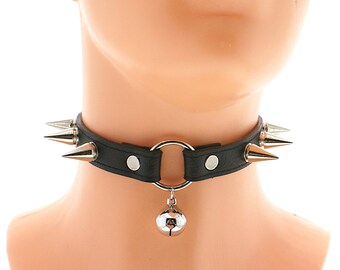 Collana Girocollo A Triplo Strato In Pelle Vegana E Catena, Regolabile, Fatta A Mano, Nero/rosa, Senza Nichel