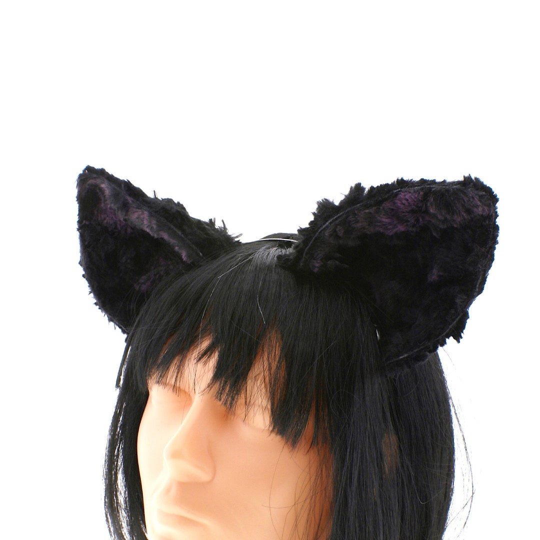 Black Cat Ears Kitty, Ears Black Kitten, Ears Cat Headband, Ears Faux