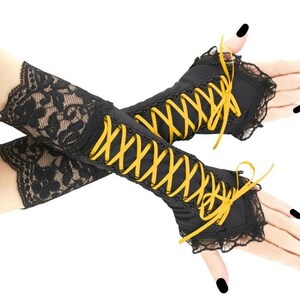 Black fingerless gloves arm warmers gothic bridal wedding gloves formal gloves bride gloves womens evening gloves victorian formal gloves evening gloves pastel elegant romantic cosplay costume lolita kawaii wedding gloves bride burlesque