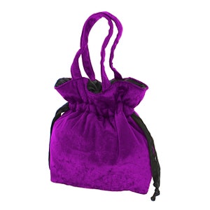 Velvet womens handbag drawstring bucket gothic bag purple womens formal handbag evening wristlet bag clutch handbag, vintage bag