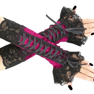 fingerless gloves arm warmers gothic formal gloves goth bride lace gloves womens evening gloves victorian  gloves formal gloves evening gloves pastel elegant romantic cosplay costume lolita kawaii velvet wedding gloves bridal bride gloves burlesque