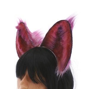 Big furry ears, neko costume ears, cosplay kawaii cat ears, pet play animal cosplay ears headband, kittenplay ears, headband puppy ears