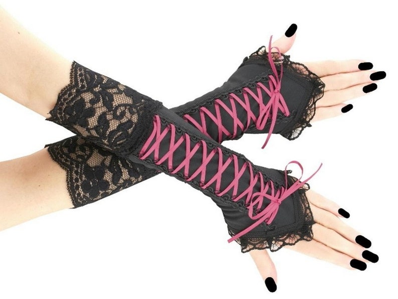 Black fingerless gloves arm warmers gothic bridal wedding gloves formal gloves bride gloves womens evening gloves victorian formal gloves evening gloves pastel elegant romantic cosplay costume lolita kawaii wedding gloves bride burlesque