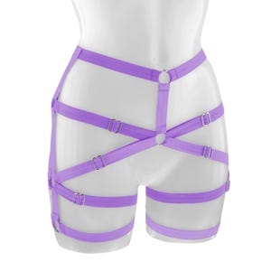 Pastel Harness Panties, Open Panties, Elastic Panties, Exotic Dance Outfit, Festival Clothing, Rave Outfit, Bondage Lingerie, Cage Body