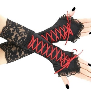 Black fingerless gloves arm warmers gothic bridal wedding gloves formal gloves bride gloves womens evening gloves victorian formal gloves evening gloves pastel elegant romantic cosplay costume lolita kawaii wedding gloves bride burlesque